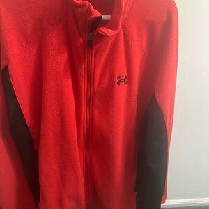 Under Armour Men’s  Red and Black fleece jacket. New